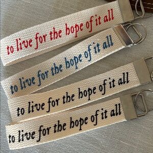 Taylor Swift Inspirational Quote Keychain Set - Red, Blue, Black Text
